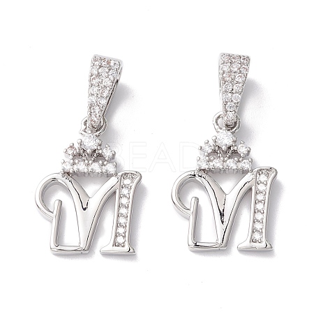 Eco-Friendly Brass Micro Pave Cubic Zirconia Pendants KK-K265-01P-M-1