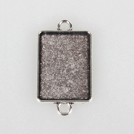 Tibetan Style Alloy Cabochon Connector Settings X-TIBEP-N004-01AS-1