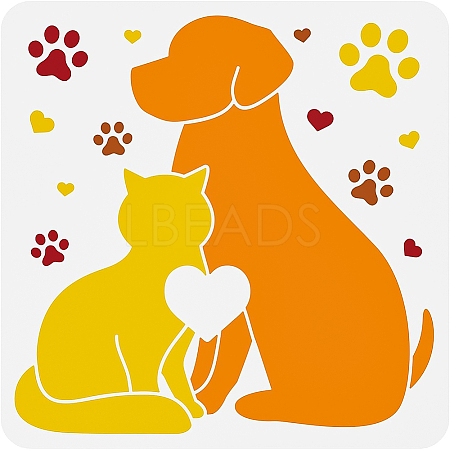 PET Hollow Out Drawing Painting Stencils DIY-WH0391-0085-1