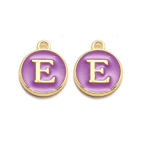 Golden Plated Alloy Enamel Charms LS-ENAM-Q437-12E-1
