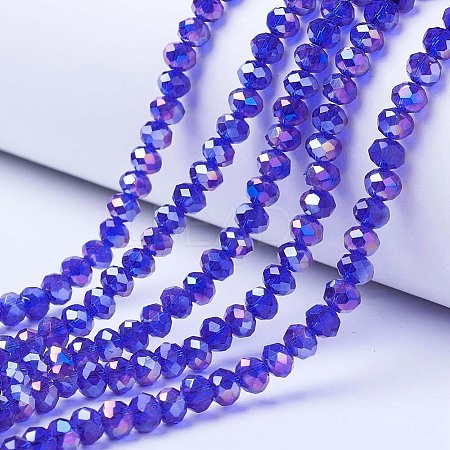 Electroplate Glass Beads Strands EGLA-A034-T1mm-B15-1