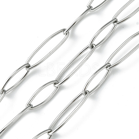 304 Stainless Steel Oval Link Chains CHS-K018-01P-1