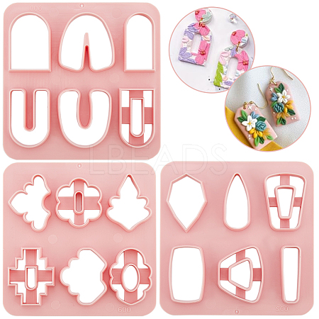 3Pcs 3 Styles ABS Plastic Plasticine Tools DIY-SC0025-44-1