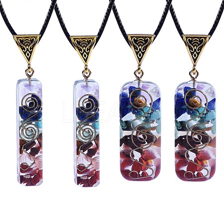 4Pcs 2 Styles Chakra Jewelry NJEW-SZ0001-06-1