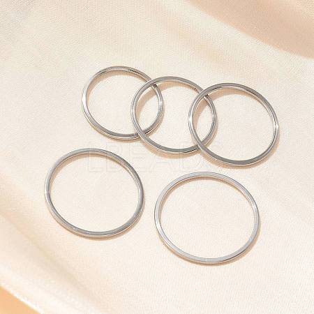 304 Stainless Steel Plain Band Rings STAS-I160-E-P-1