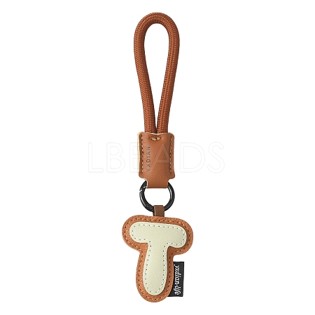 PU Leather Letter Pendant Decoration HJEW-YWC0002-001T-1