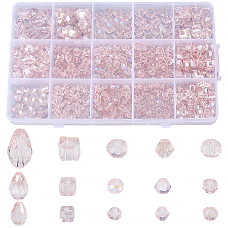 630Pcs 15 Styles Electroplate Glass Beads EGLA-PA0001-35-1