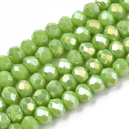 Electroplate Glass Beads Strands EGLA-A034-P1mm-B24-1