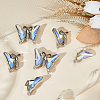4Pcs Alloy & Glass Buckle BUTT-GA0001-05-4