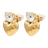 Glass Heart Stud Earrings EJEW-G358-03G-05-1