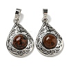Natural Mahogany Obsidian Pendants G-Q158-05P-29-1