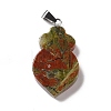 Natural Unakite Pendants G-F714-01B-2
