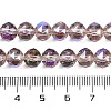 Transparent Electroplate Glass Beads Strands EGLA-N002-34C-C28-3