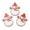 Single Face Christmas Printed Wood Big Pendants WOOD-D025-38-2