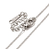 Non-Tarnish 304 Stainless Steel Cable Chain Necklace for Women NJEW-G097-11P-2