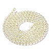 Electroplate Transparent Glass Beads Strands GLAA-H021-01B-FR04-4