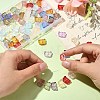 100Pcs Spray Painted Transparent Glass Beads GLAA-CJ0002-19-4