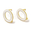 Rack Plating Brass Enamel Stud Earring Findings EJEW-H091-01G-2