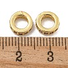Rack Plating Brass Micro Pave Clear Cubic Zirconia Beads KK-U030-32G-02-2