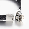 PU Leather Braided Cord Bracelets BJEW-E324-C07-2