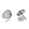 Non-Tarnish 304 Stainless Steel Stud Earring Settings STAS-P262-02P-2