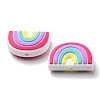6Pcs Food Grade Eco-Friendly Silicone Focal Beads SIL-YW0001-04E-2