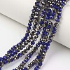 Electroplate Opaque Glass Beads Strands EGLA-A034-P4mm-P02-1