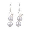 Easter Rabbit Acrylic Dangle Earrings for Women EJEW-JE06217-1