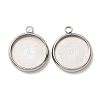 Non-Tarnish 304 Stainless Steel Pendant Cabochon Settings X-STAS-K202-03E-P-2