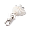Angel Alloy & Natural Shell Pendant Decorations HJEW-JM02016-01-4
