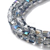 Electroplate Glass Bead Strands X-EGLA-R064-4mm-05-2