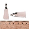 Natural Rose Quartz Faceted Pendants G-F774-02D-3