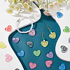32Pcs 8 Colors Transparent Acrylic Pendant MACR-HY0001-03-5