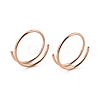 Double Nose Ring for Single Piercing AJEW-C010-02RG-03-2