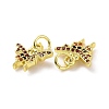 Brass Micro Pave Colorful Cubic Zirconia Charms KK-E068-VF093-3