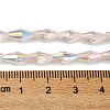 Transparent Electroplate Glass Beads Strands GLAA-K064-05A-AB02-4