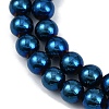 Electroplated Synthetic Magnetic Hematite Beads Strands G-G174-L01-07-3