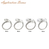 Brass Cup Peg Open Cuff Ring Settings LS-KK-G518-10P-05-4
