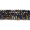 Electroplate Glass Beads Strands GLAA-H021-01A-AB02-2