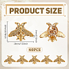 40Pcs Alloy Bees Lapel Pin Backs JEWB-GO0001-21AG-2