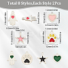 SUNNYCLUE 16Pcs 4 Style 304 Stainless Steel Enamel Charms STAS-SC0003-10-2