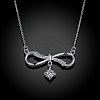 925 Sterling Silver Cubic Zirconia Pendant Necklaces NJEW-BB18734-4