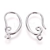 Brass Earring Hooks X-KK-L177-27P-1
