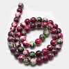 Synthetic Fossil Beads Strands G-L028-8mm-01-4
