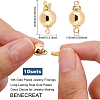 1-Strand 2-Hole Brass Box Clasps KK-BC0008-25-2