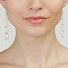 Rhodium Plated 925 Sterling Silver Ear Thread for Women HR0515-4