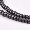Matte Style Frosted Non-magnetic Synthetic Hematite Beads Strands X-G-M007-78-3