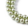 UV Plating Pearlized Glass Pearl Beads Strands GLAA-F128-01A-T21-3