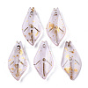 Transparent Spray Painted Glass Pendants GLAA-R215-03-B07-1