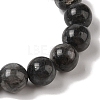 10mm Round Natural Larvikite Braided Bead Bracelets BJEW-C067-01C-07-3